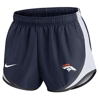 Short Nike Denver Broncos Performance Tempo pour femme - Bleu marine