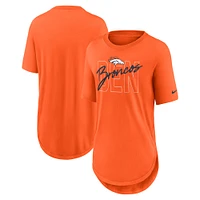 T-shirt Nike orange Denver Broncos Weekend City Love Tri-Blend pour femme