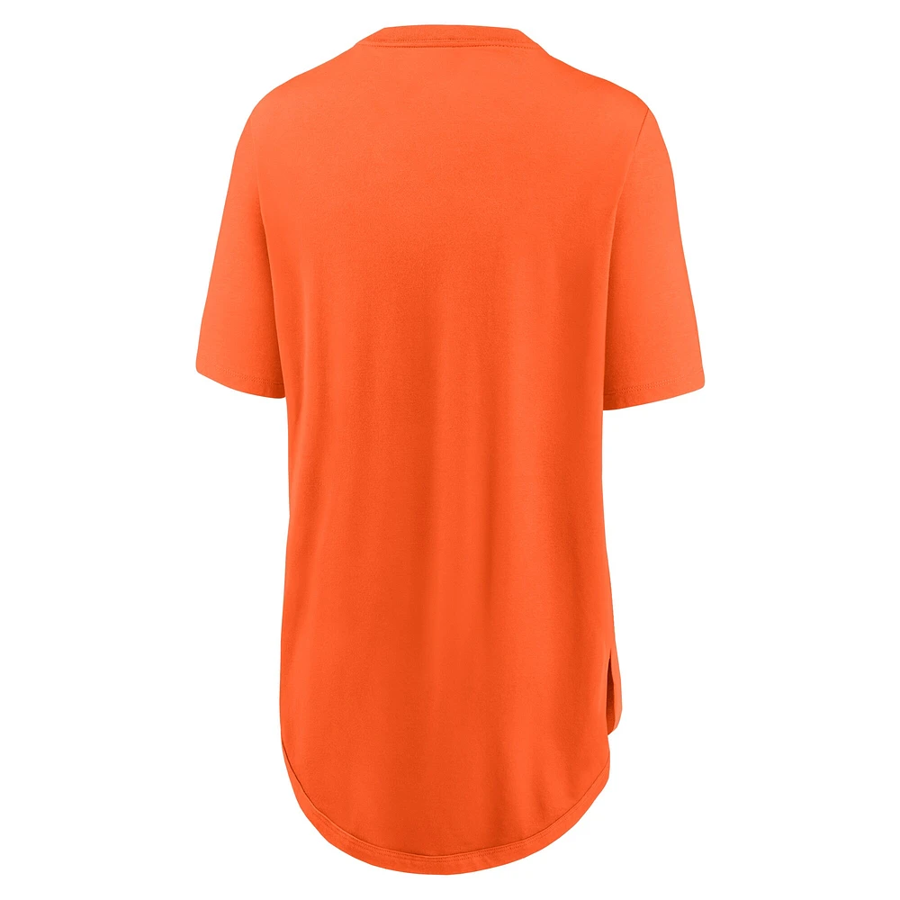 T-shirt Nike orange Denver Broncos Weekend City Love Tri-Blend pour femme