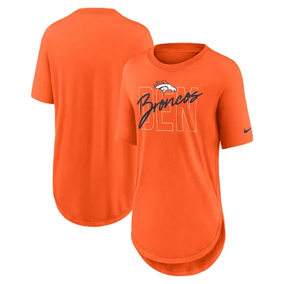 T-shirt Nike orange Denver Broncos Weekend City Love Tri-Blend pour femme
