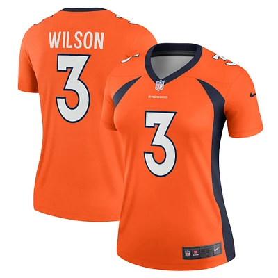 Women's Nike Russell Wilson  Orange Denver Broncos Team Legend Player Performance Top