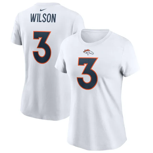 Ladies Denver Broncos Orange Pride Playing V Neck Short Sleeve Tee