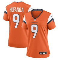 Women's Nike Talanoa Hufanga  Orange Denver Broncos Team Game Jersey