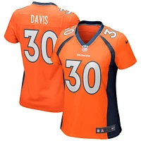 Maillot de joueur retraité Nike Terrell Davis Orange Denver Broncos Game pour femme