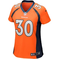 Maillot de joueur retraité Nike Terrell Davis Orange Denver Broncos Game pour femme