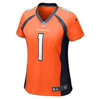 Maillot de match l'équipe Nike Tremon Smith orange Denver Broncos pour femme