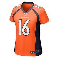 Maillot de match Nike Wil Lutz orange Denver Broncos pour femme