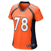 Maillot de match l'équipe Nike William Sherman orange Denver Broncos pour femme