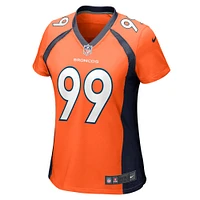 Maillot Nike Zach Allen pour femme, joueur de match des Denver Broncos, orange