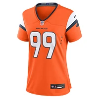 Women's Nike Zach Allen  Orange Denver Broncos Team Game Jersey