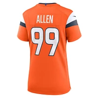 Maillot de match Nike Zach Allen Orange Denver Broncos pour femme