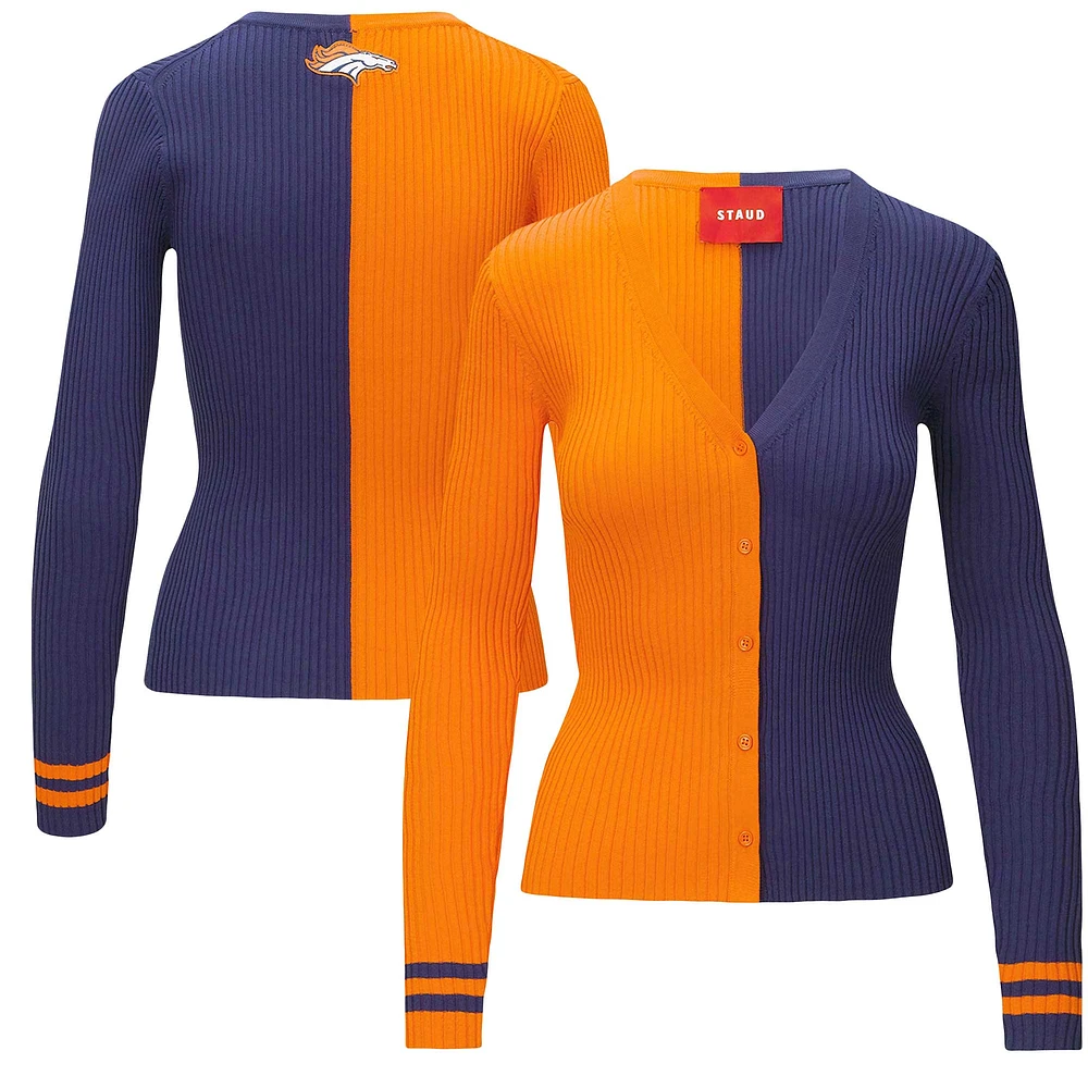 Pull cargo STAUD orange/marine Denver Broncos pour femme