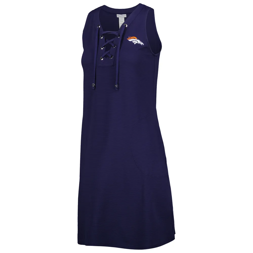 Women's Tommy Bahama Navy Denver Broncos Island Cays Lace-Up Dress