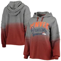 Women's Touch Heathered Gray/Navy Chicago Bears Superstar Dip-Dye Pullover  Hoodie