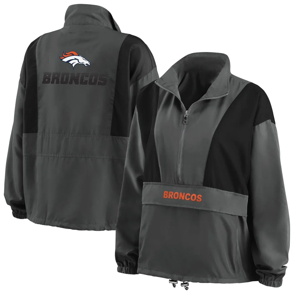 Women's Denver Broncos WEAR by Erin Andrews White Full-Zip Lightweight  Windbreaker