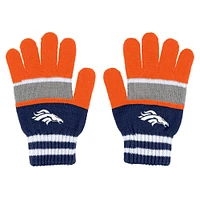 Ensemble gants et écharpe à rayures Denver Broncos pour femme WEAR by Erin Andrews