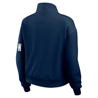 Women's WEAR by Erin Andrews Navy Denver Broncos Quarter-Zip Jacket