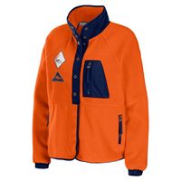 Women's WEAR by Erin Andrews Orange Denver Broncos Polar Fleece Raglan Full-Snap Jacket