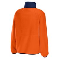 Women's WEAR by Erin Andrews Orange Denver Broncos Polar Fleece Raglan Full-Snap Jacket