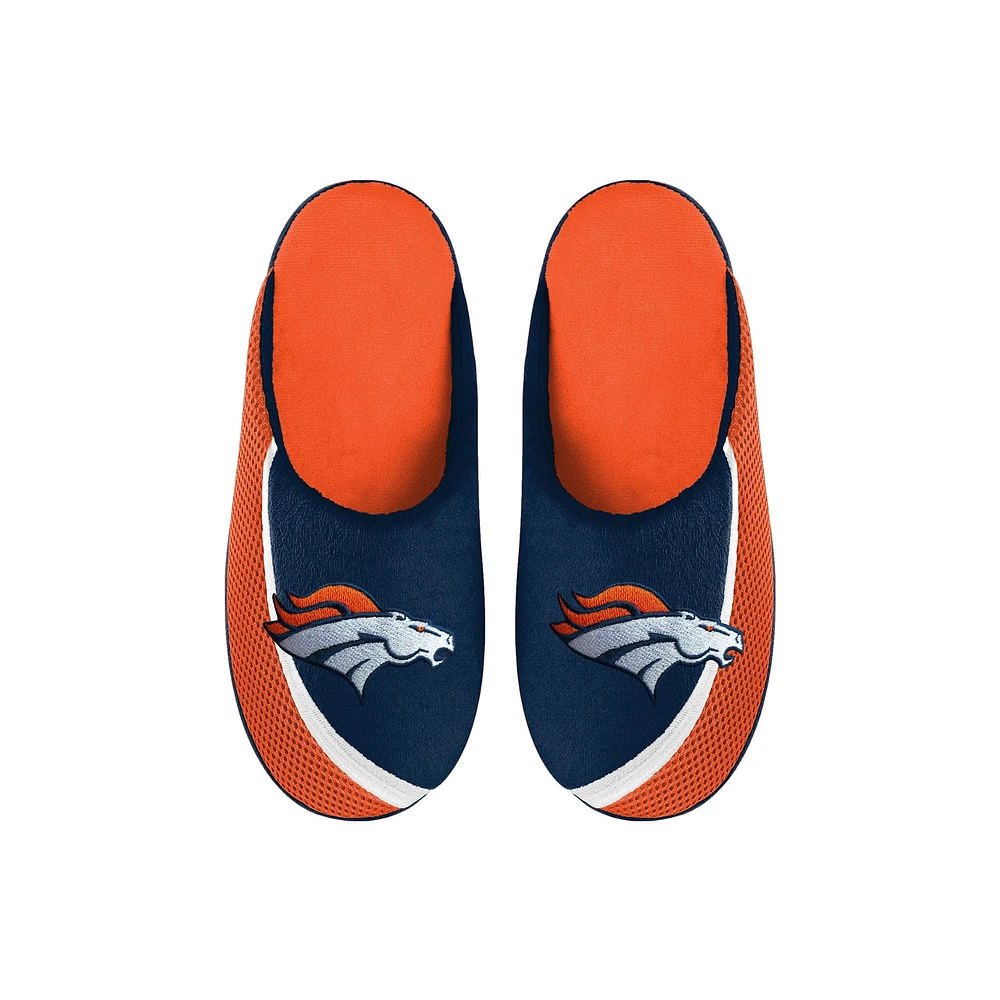 Youth FOCO Denver Broncos Big Logo Color Edge Slippers