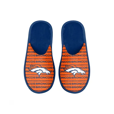 Men's FOCO Denver Broncos Big Logo Color Edge Slippers Size: Large