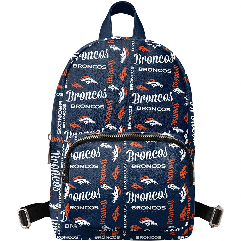 Mini sac à dos FOCO bleu marine Denver Broncos Repeat Brooklyn pour jeune