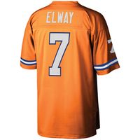 Youth Mitchell & Ness John Elway Orange Denver Broncos 1990 Legacy Retired Player Jersey