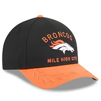 Youth New Era Black/Orange Denver Broncos 2025 NFL Draft 9FORTY A-Frame M-Crown Adjustable Hat