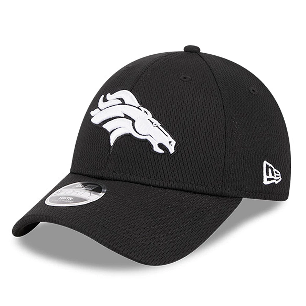 Casquette réglable noire Denver Broncos Main B-Dub 9FORTY New Era pour jeune