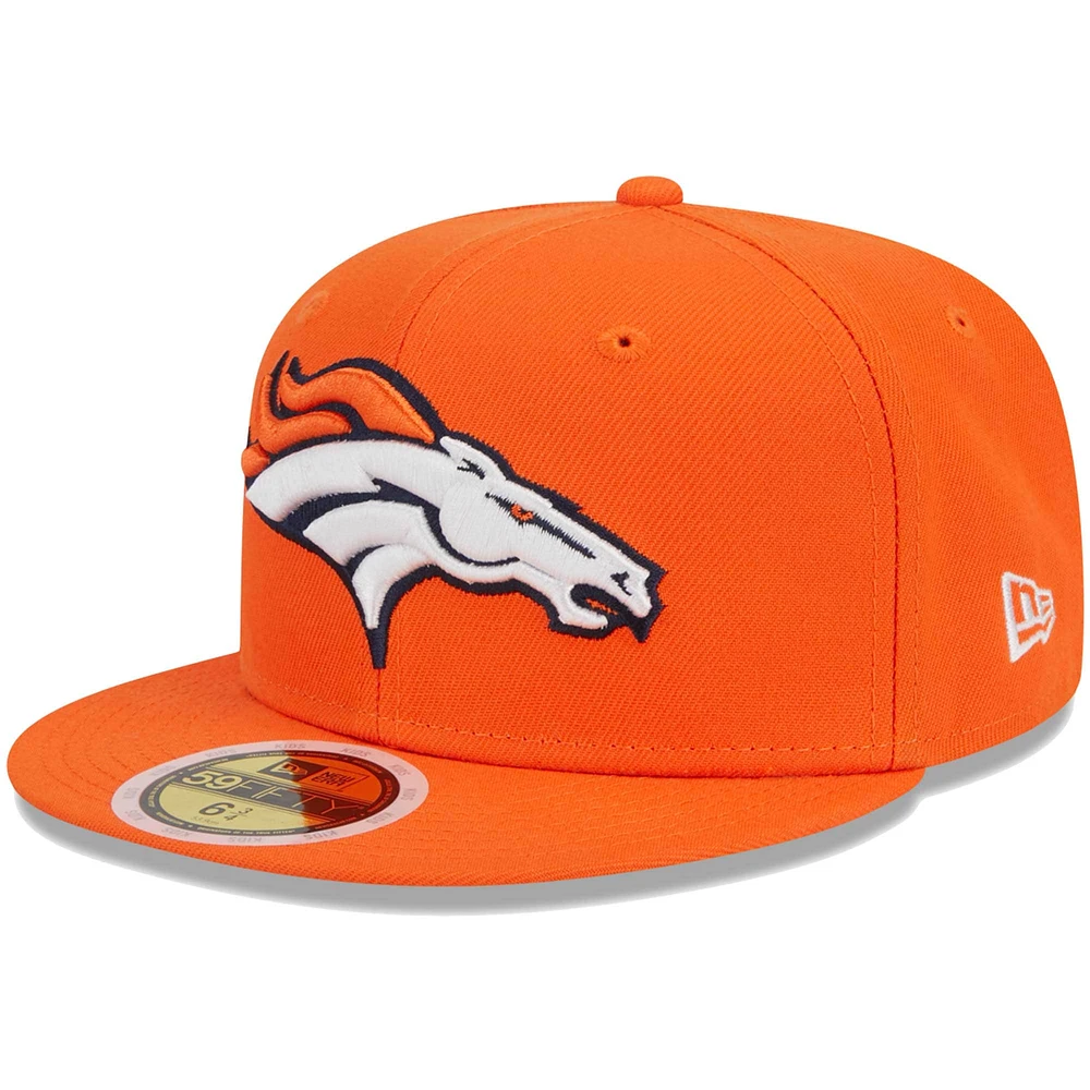 Casquette ajustée 59FIFTY Main des Broncos de Denver New Era orange pour jeune