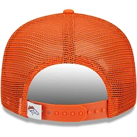 Casquette New Era Denver Broncos Main Trucker 9FIFTY snapback orange pour jeune