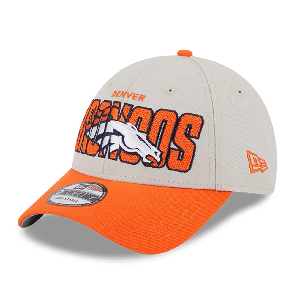 New Era Youth New Era Stone/Orange Denver Broncos 2023 NFL Draft 9FORTY  Adjustable Hat