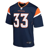 Maillot de match Nike Javonte Williams pour jeunes, bleu marine, Denver Broncos Mile High Collection