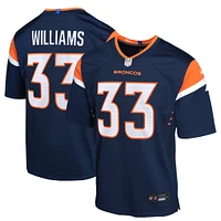 Maillot de match Nike Javonte Williams pour jeunes, bleu marine, Denver Broncos Mile High Collection