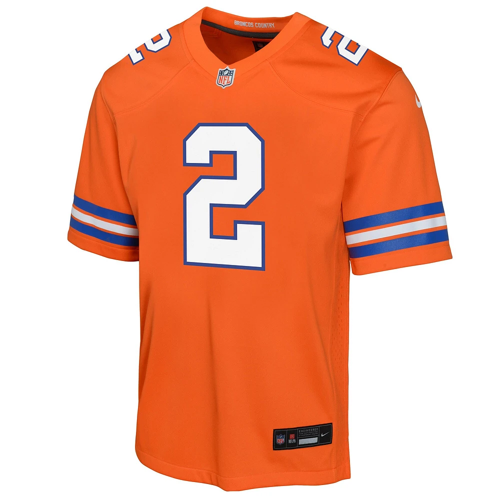 Maillot Nike Patrick Surtain II orange des Denver Broncos pour jeunes