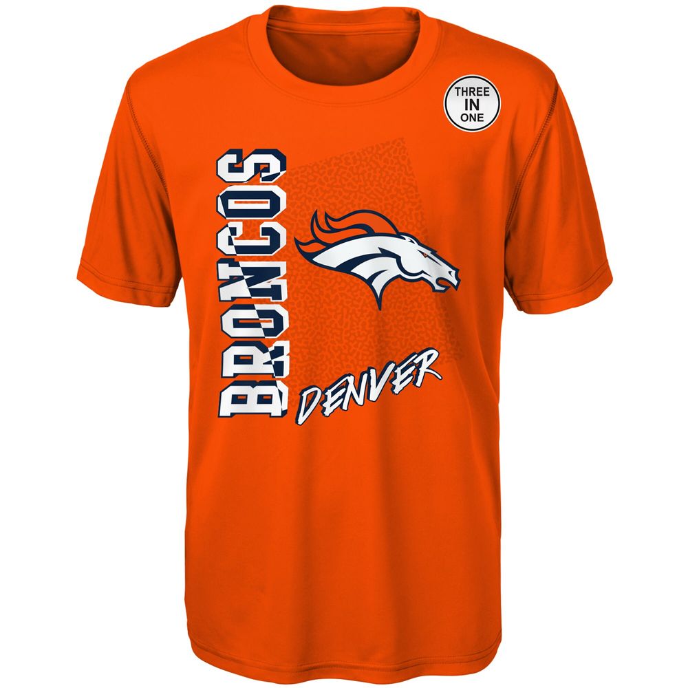 Outerstuff Youth Orange/Navy Denver Broncos For the Love of Game - T-Shirt  Combo Set