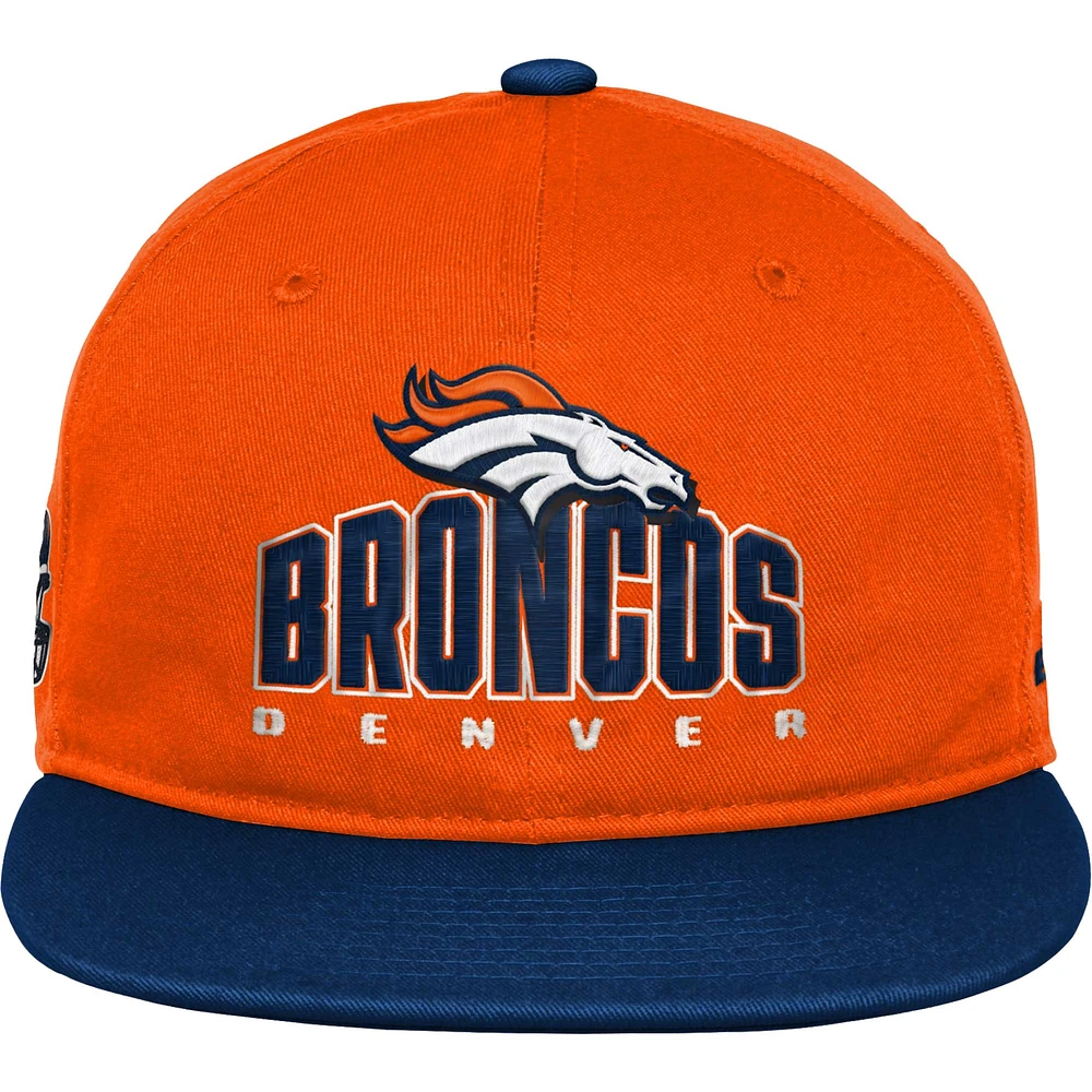 Casquette snapback orange Denver Broncos Legacy Deadstock pour jeune