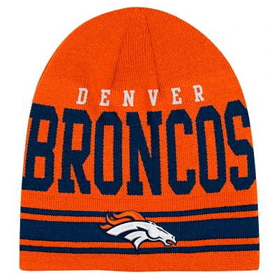 Youth Orange Denver Broncos Retro Knit Beanie