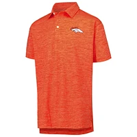 Youth Wes & Willy Orange Denver Broncos Cloudy Yarn Polo