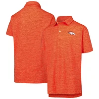 Youth Wes & Willy Orange Denver Broncos Cloudy Yarn Polo