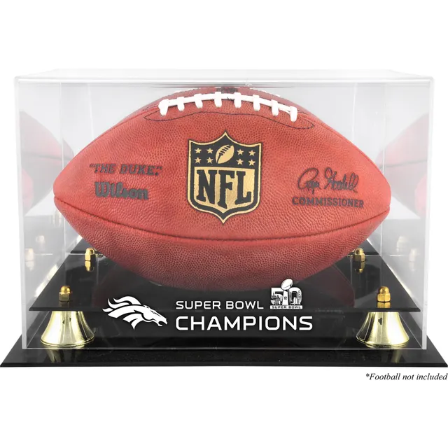 Lids Denver Broncos Fanatics Authentic Golden Classic Football Super Bowl  50 Champions Logo Display Case