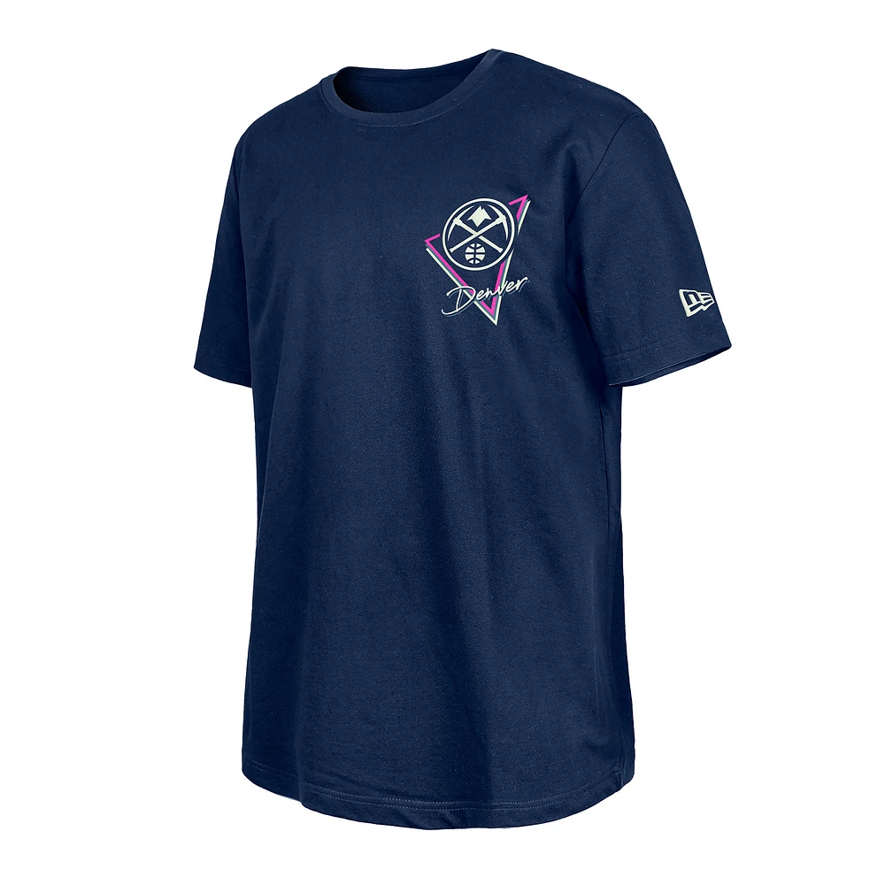 T-shirt phosphorescent bleu marine Denver Nuggets de New Era