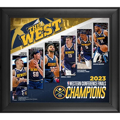  Denver Nuggets 2023 Western Conference Champions 15" x 17" Framed Collage