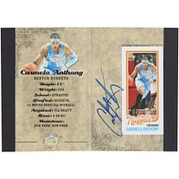 Carmelo Anthony Denver Nuggets Autographed 2008 Topps All Star Weekend Booklet Mini Card #NNO #71/999 Card