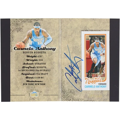 Carmelo Anthony Denver Nuggets Autographed 2008 Topps All Star Weekend Booklet Mini Card #NNO #71/999 Card