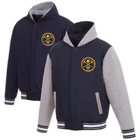 Dallas Cowboys JH Design Reversible Two Tone Fleece Hooded Jacket -  Gray/Navy