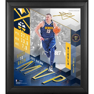 Nikola Jokic Denver Nuggets Fanatics Authentic 2022 NBA Most Valuable Player 15'' x 17'' Collage