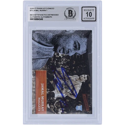 Jamal Murray Denver Nuggets Autographed 2016-17 Panini Aficionado #75 Beckett Fanatics Witnessed Authenticated 10 Rookie Card