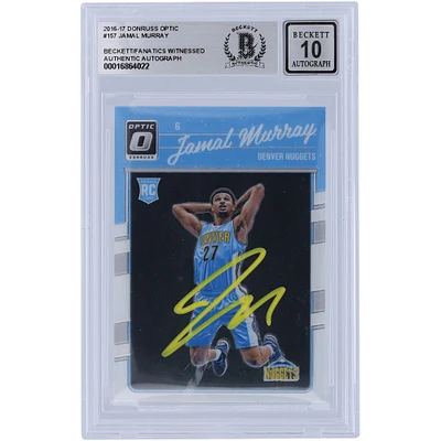 Jamal Murray Denver Nuggets Autographed 2016-17 Panini Donruss Optic Rated Rookie Yellow Ink #157 Beckett Fanatics Witnessed Authenticated Rookie Card