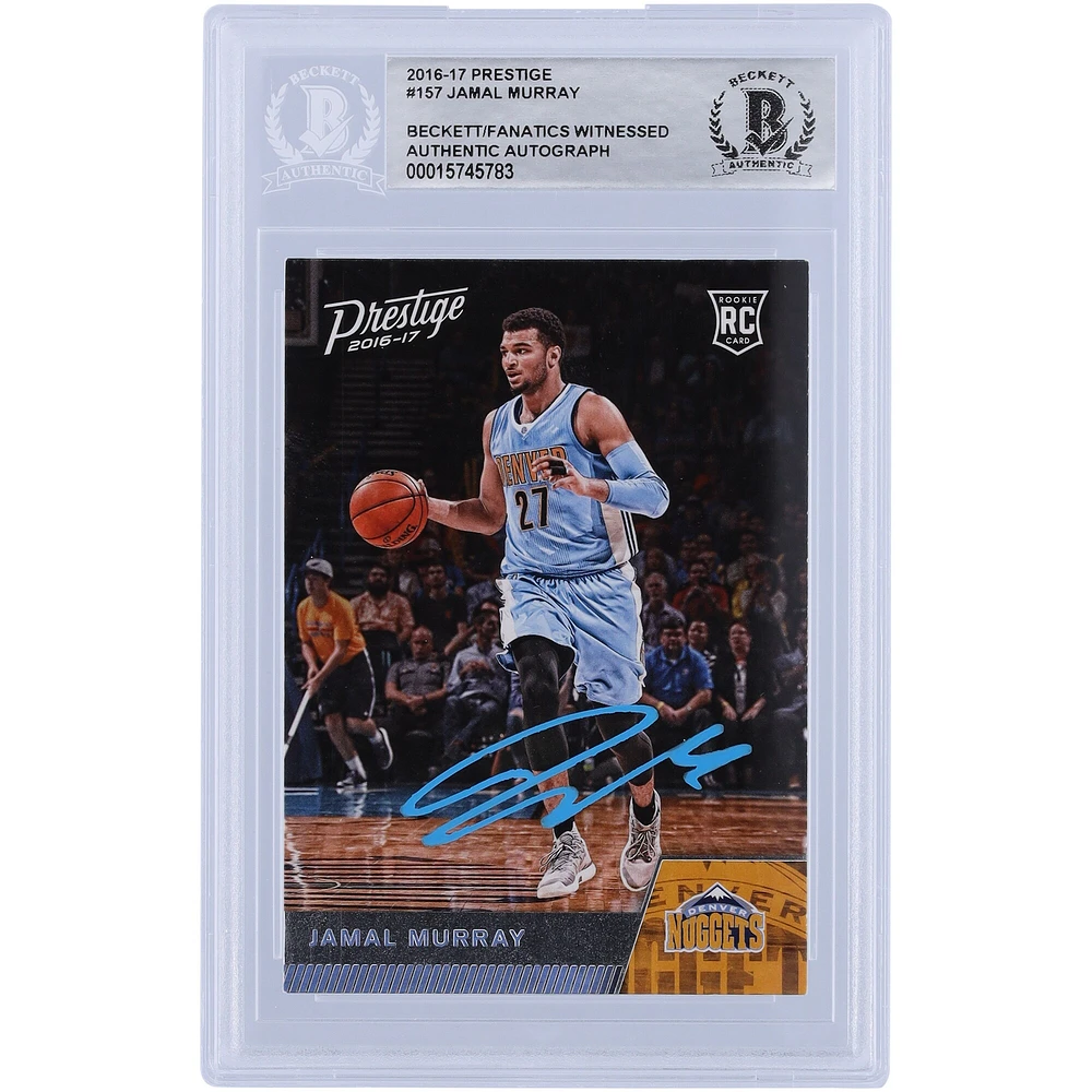 Jamal Murray Denver Nuggets Autographed 2016-17 Panini Prestige Light Blue Ink #157 Beckett Fanatics Witnessed Authenticated Rookie Card